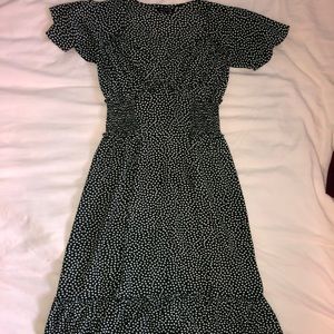 forest green polka dot summer dress